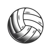 silhouette de volley-ball. logos ou icônes d'art en ligne de volley-ball. illustration vectorielle. vecteur