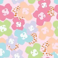 doodle jolies fleurs minuscules dessinées à la main, fond de motif sans couture, carte de voeux ou tissu vecteur