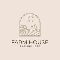 ferme, insigne, logo, vecteur, illustration, conception vecteur