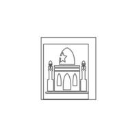 logo de la mosquée image conception d'illustration vectorielle vecteur