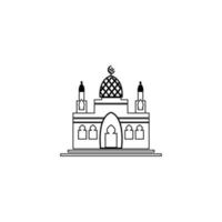 logo de la mosquée image conception d'illustration vectorielle vecteur