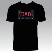 conception de t-shirt papa élégant vecteur