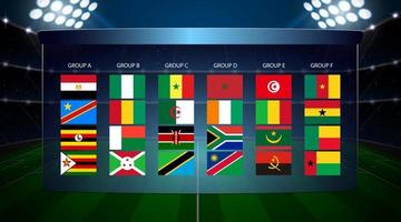 coupe d'afrique des nations de football vecteur