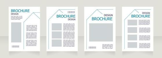 conception de brochures vierges de service d'architecture et de construction vecteur