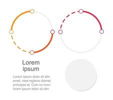 cercles vierges avec bordures dégradées rouges ensemble d'éléments de conception de graphique infographique vecteur