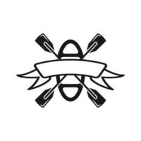 vecteur de conception icône logo rafting