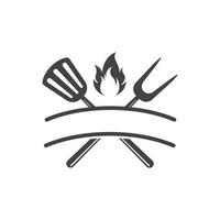 vecteur de modèle de conception d'icône de logo grill