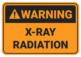 signe de sécurité avertissement rayonnement x-ray illustration.symbole. norme osha et ansi. radiographie vecteur