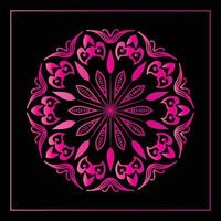 mandala de luxe créatif avec dégradé rose vecteur