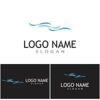 eau vague icône vector illustration design logo