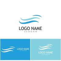 eau vague icône vector illustration design logo