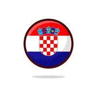 icône du drapeau de la croatie vecteur