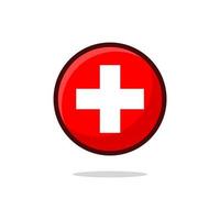 icône du drapeau suisse vecteur