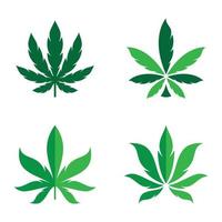 illustration d'images de logo de cannabis vecteur