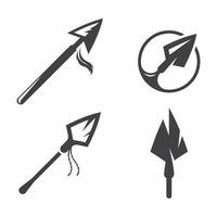 illustration d'images de logo de lance vecteur