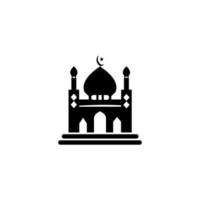 mosquée icône logo image illustration vectorielle vecteur