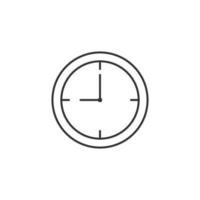 icône d'horloge avec style de ligne vecteur
