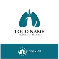 modèle de logo de santé et de soins pulmonaires, emblème, concept de design, symbole créatif, icône, illustration vectorielle. vecteur
