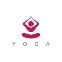 création de logo de personnes faisant du yoga symbole icône illustration vecteur