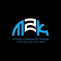 conception créative de logo de lettre mzk avec graphique vectoriel