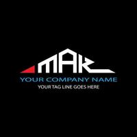 conception créative de logo de lettre mak avec graphique vectoriel