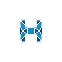 modèle de conception de logo lettre h. vecteur