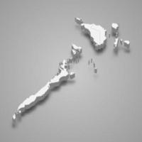 La carte isométrique 3d de mimaropa est une région des philippines, vecteur
