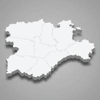 région 3d de l'espagne vecteur