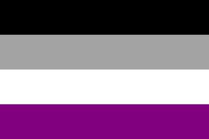 drapeau de la fierté asexuée vecteur