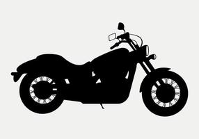 moto cruiser, illustration de silhouette de vélo rapide. vecteur