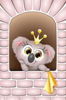 princesse coala au château vecteur