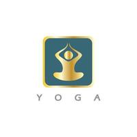 création de logo de personnes faisant du yoga symbole icône illustration vecteur