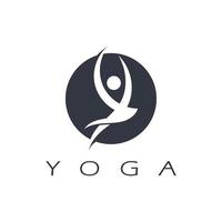 création de logo de personnes faisant du yoga symbole icône illustration vecteur