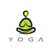 création de logo de personnes faisant du yoga symbole icône illustration vecteur