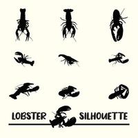 illustration de homard gratuite et vecteur noir