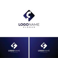 lettre abstraite f logo-f logo vecteur