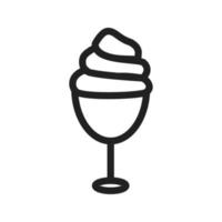icône de ligne de crème glacée vecteur