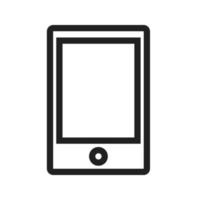 icône de ligne de tablette vecteur