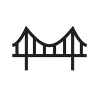 icône de ligne de pont vecteur