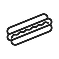 icône de ligne de hot-dog vecteur