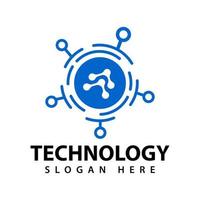 création de logo de technologie vecteur