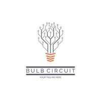 modèle de conception de logo de branche de circuit d'ampoule pour la marque ou l'entreprise et autre vecteur
