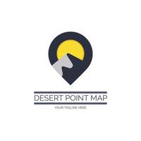 modèle de conception de logo de carte de point du désert pour la marque ou l'entreprise et autre vecteur