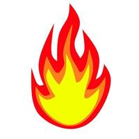 vecteur de feu enflammé simple, icône de feu enflammé