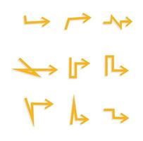 conception de symbole de direction de flèche vecteur