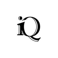 vecteur de modèle de conception de logo de lettre initiale iq ou qi