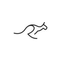 illustration vectorielle de conception de logo kangourou. création de logo de kangourou d'art en ligne. vecteur