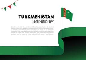 célébration nationale de la fête de l'indépendance du turkménistan le 27 septembre. vecteur
