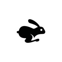 conception de vecteur de logo de silhouette de lapin. logo de lapin