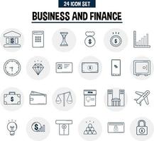 jeu d & # 39; icônes affaires et finance vecteur